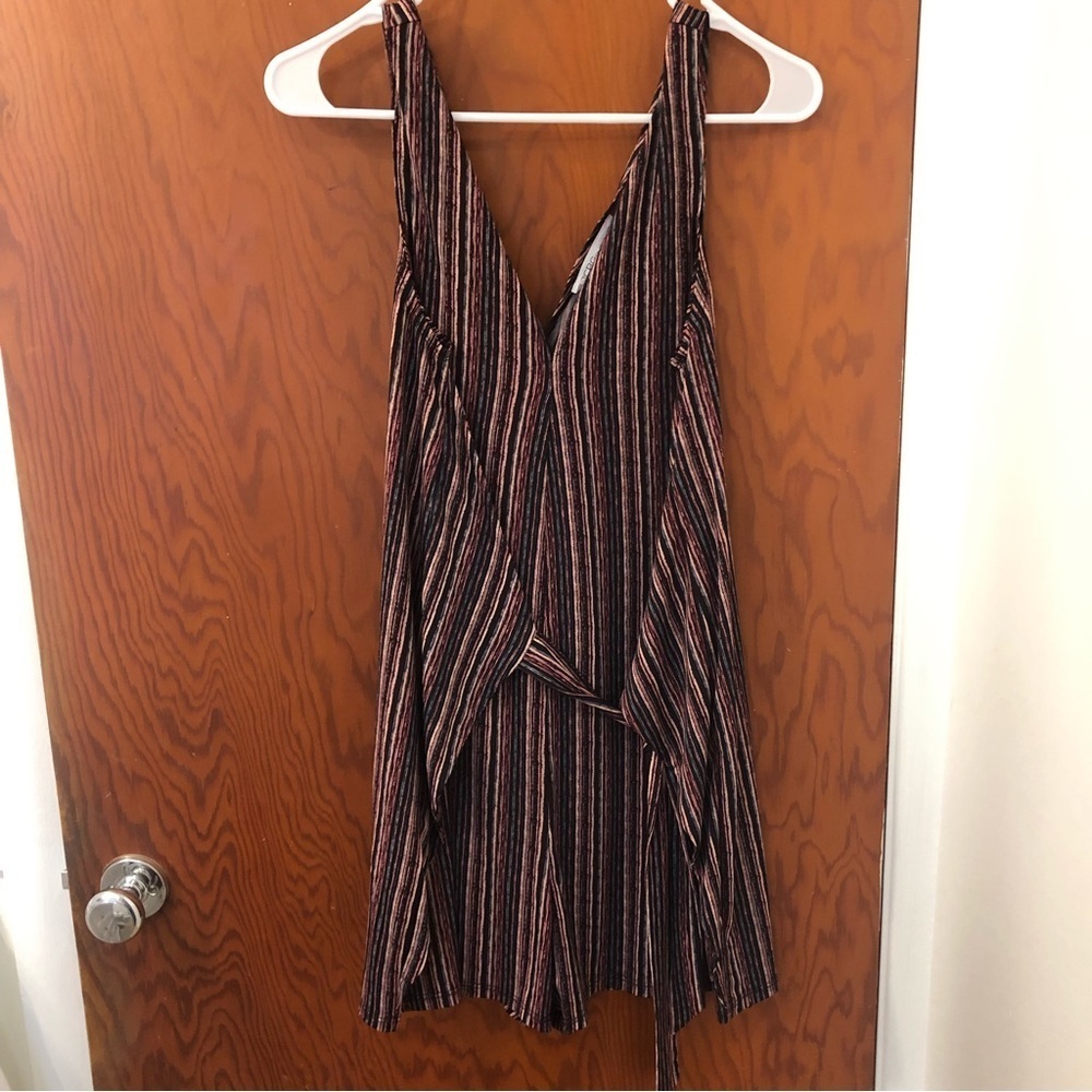 BCBGeneration Pink Striped Multi-colored Romper Size Small